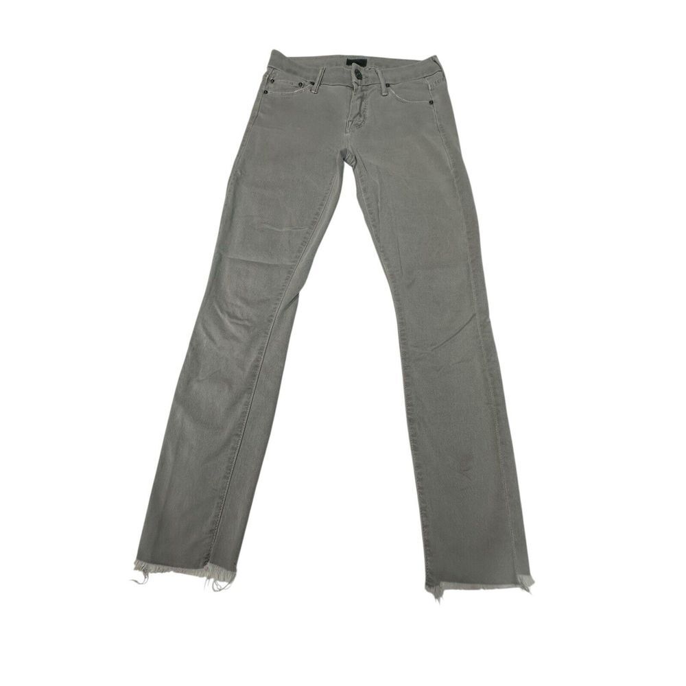 Mother‎ Denim Looker Ankle Fray Size 24 A Walk In The Park Stretch Gray #B11-1